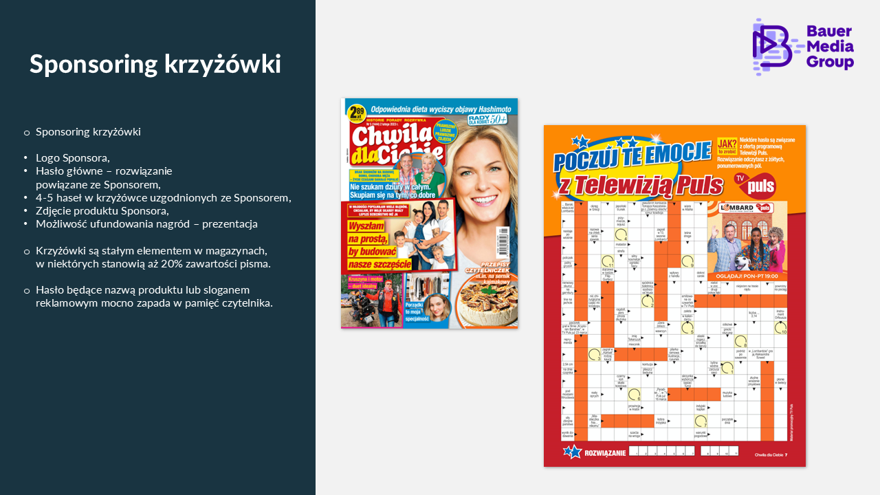sponsoring krzyżówki w prasie