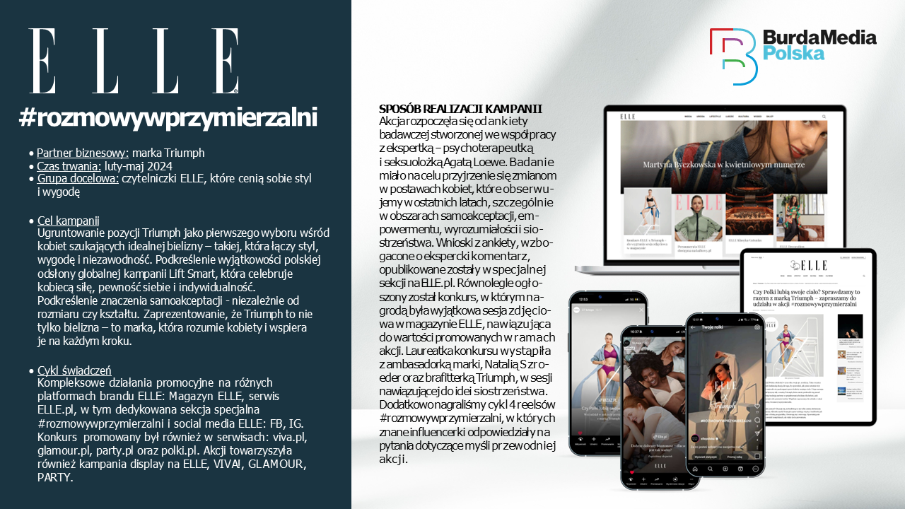 reklama w prasie triumph elle