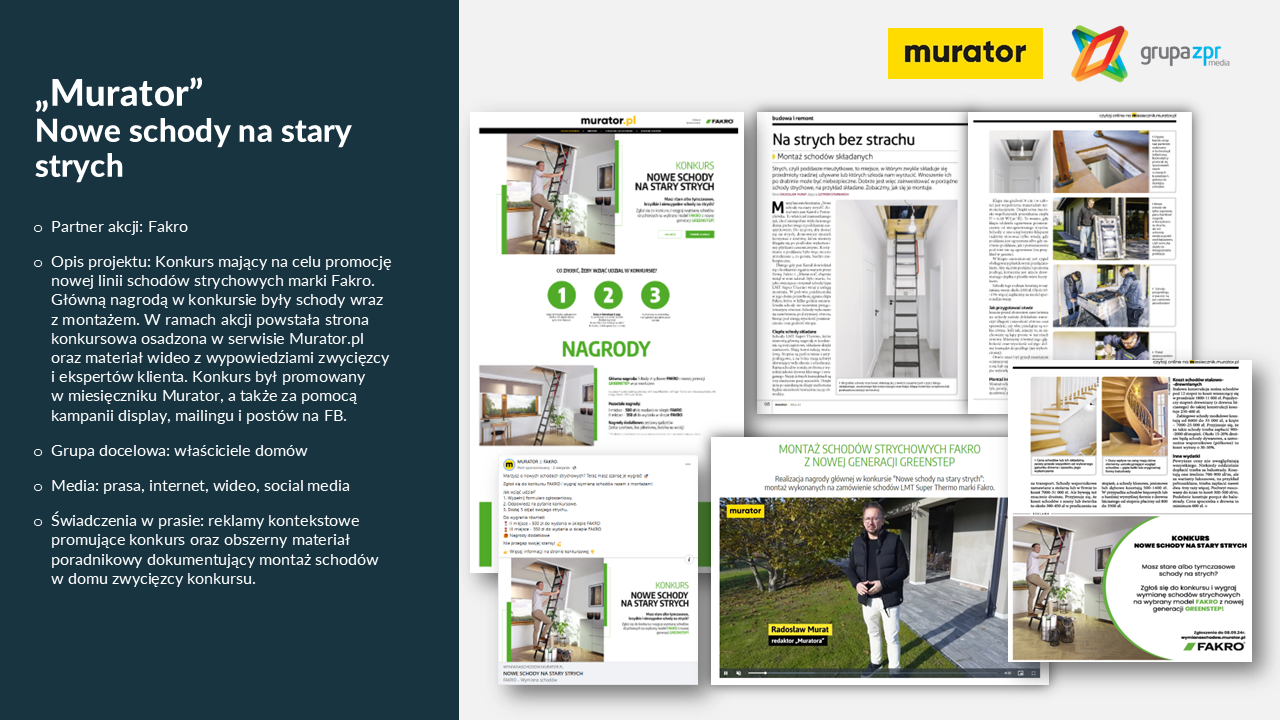 reklama schodów w magazynie murator